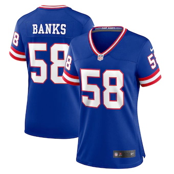 womens nike carl banks royal new york giants classic retire